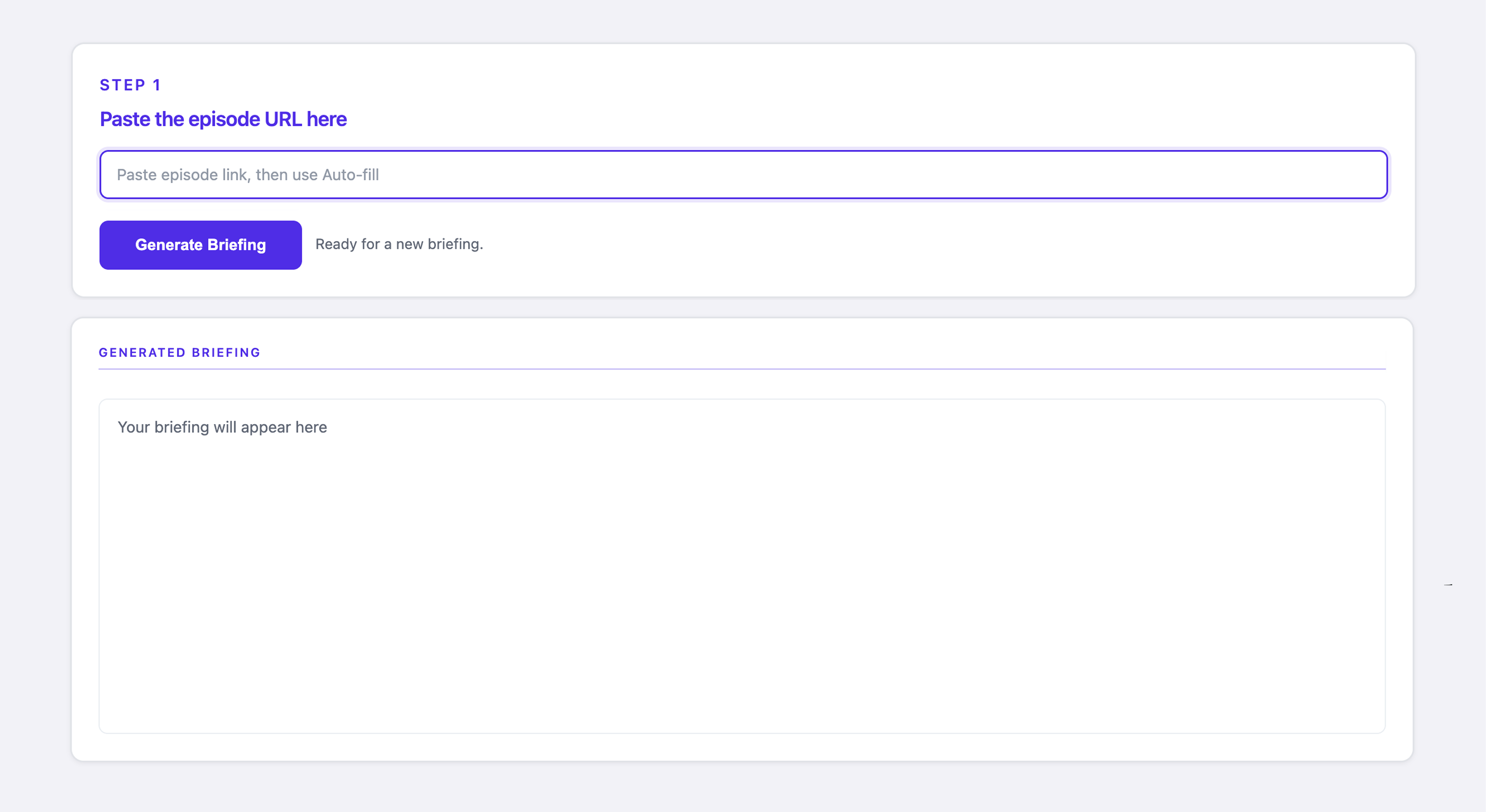 Final URL input flow